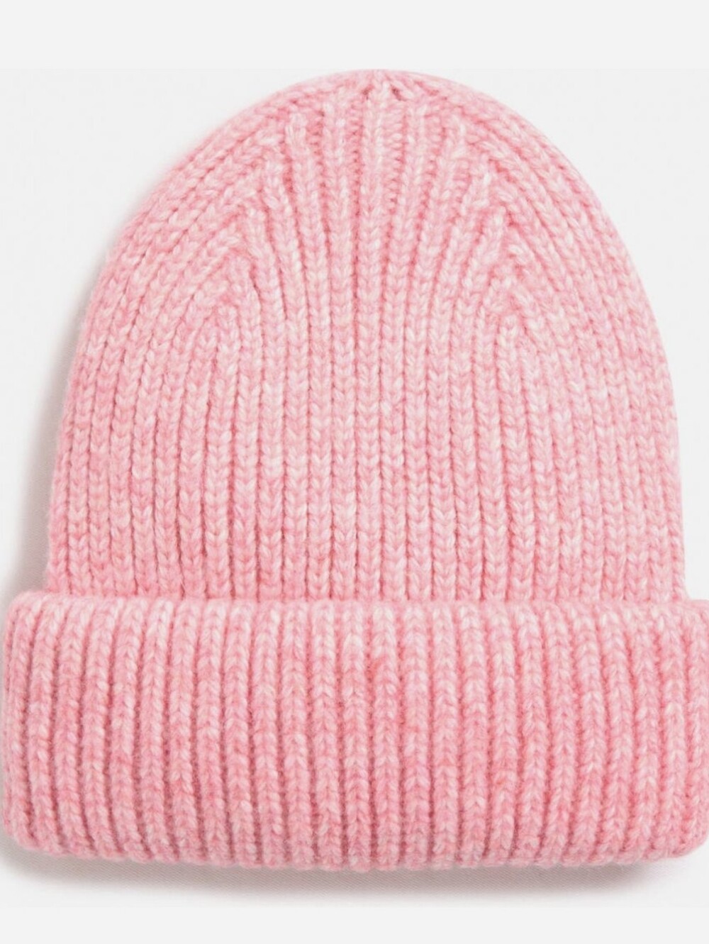 Natasha Couture Soft Ribbed Pink Knit Beanie Hat